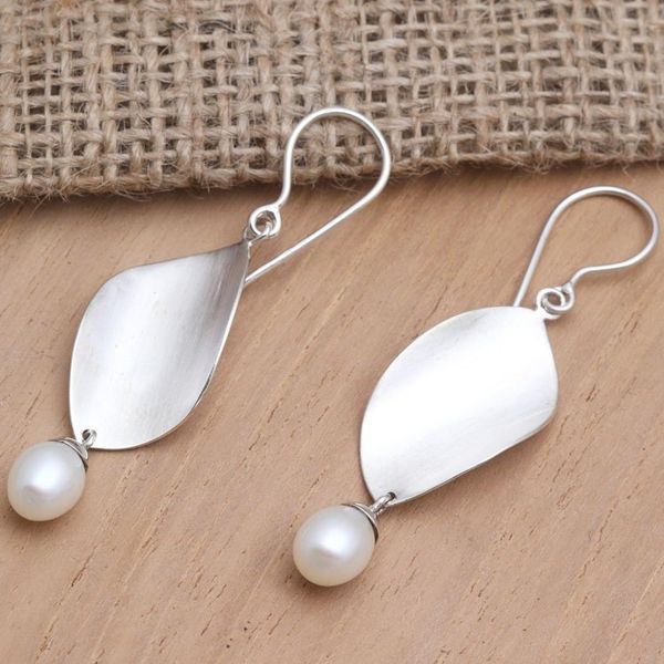 Alternate image for Cultured Pearl and Sterling Silver Dangle Earrings Every Eye