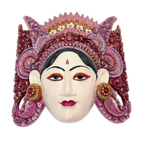 Alternate image for Artisan Crafted Balinese Suar Wood Mask Traditional Dance