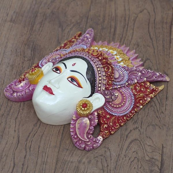 Alternate image for Artisan Crafted Balinese Suar Wood Mask Traditional Dance