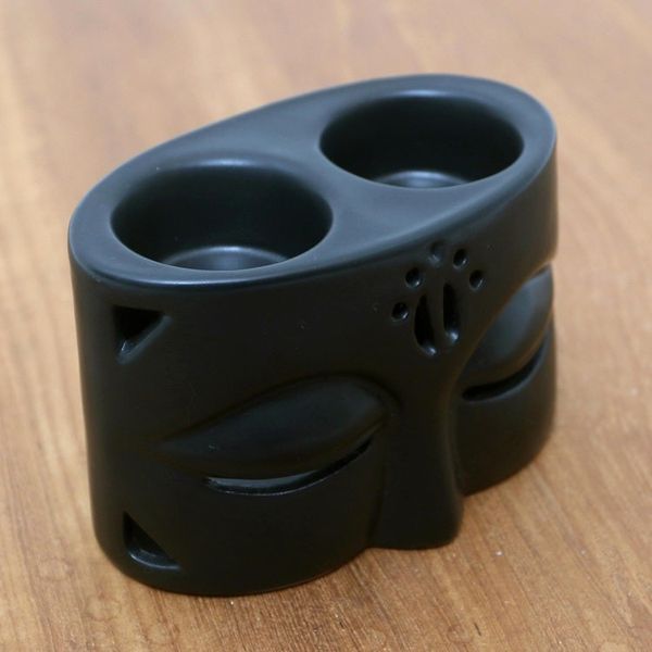 Alternate image for Black Ceramic Buddha-Themed Oil Warmer Warming Buddha in Black