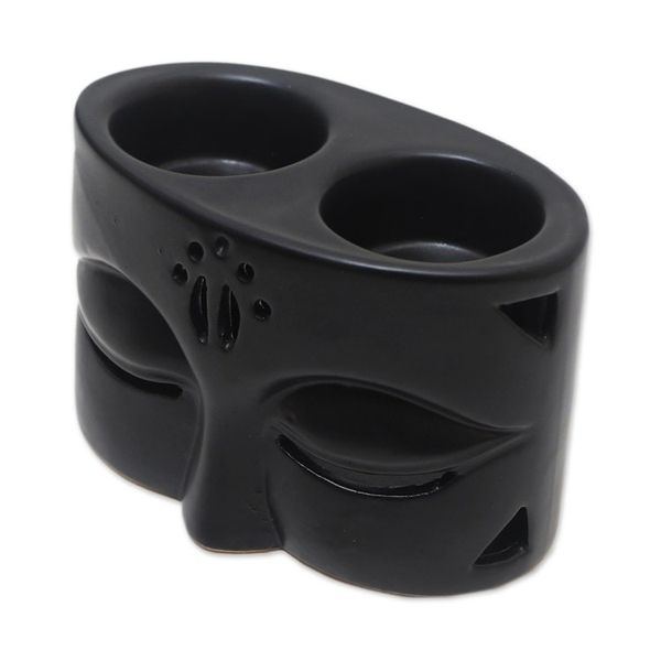 Alternate image for Black Ceramic Buddha-Themed Oil Warmer Warming Buddha in Black
