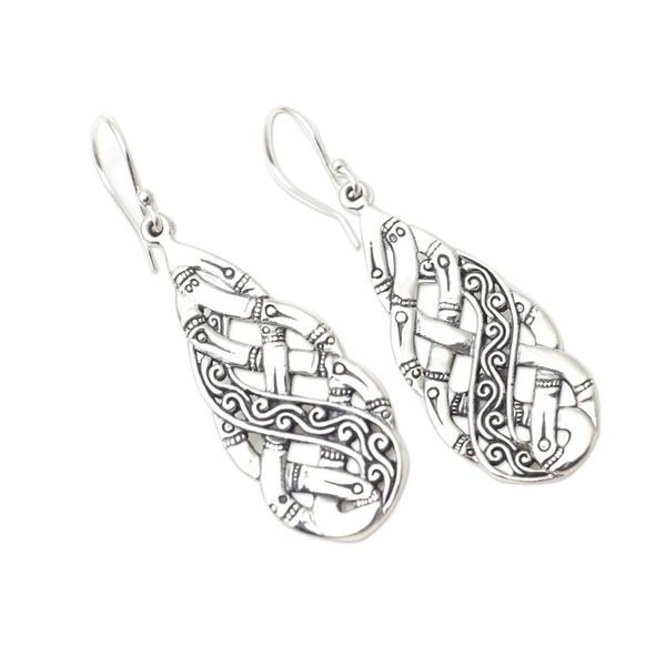 Alternate image for Sterling Silver Braided Dangle Earrings Impossible Dream