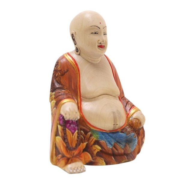 Alternate image for Handmade Crocodile Wood Buddha Sculpture from Bali Nature Buddha