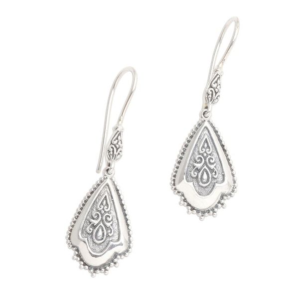 Alternate image for Sterling Silver Shield Dangle Earrings Aura of the Islands