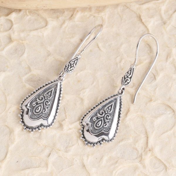 Alternate image for Sterling Silver Shield Dangle Earrings Aura of the Islands