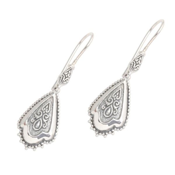 Alternate image for Sterling Silver Shield Dangle Earrings Aura of the Islands