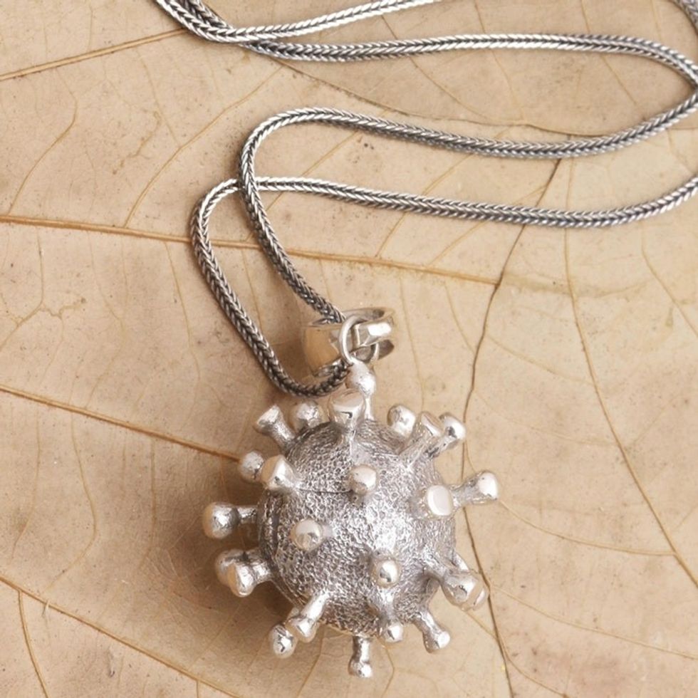 Sterling Silver Pendant Necklace 'Invisible'