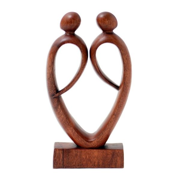 Alternate image for Artisan Made Suar Wood Figure Sculpture Unmatched