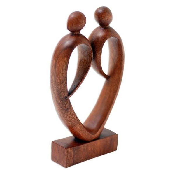 Alternate image for Artisan Made Suar Wood Figure Sculpture Unmatched