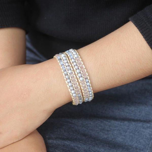 Alternate image for Quartz and Crystal Wrap Bracelet from Bali Grey Dove
