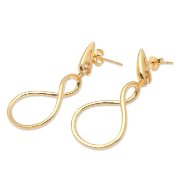 Alternate image for Gold-Plated Brass Dangle Earrings Bring My Love