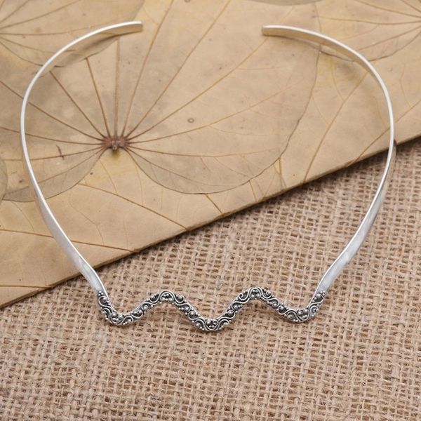 Alternate image for Decorative Sterling Silver Collar Necklace Ocean Journey