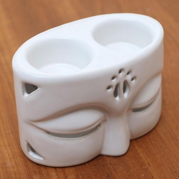 Alternate image for White Ceramic Buddha-Themed Oil Warmer Warming Buddha in White