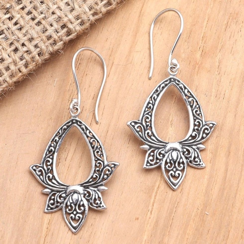 Hand Crafted Sterling Silver Dangle Earrings 'Magic in You'
