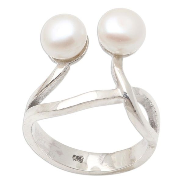 Alternate image for Cultured Pearl and Sterling Silver Cocktail Ring Eye See You