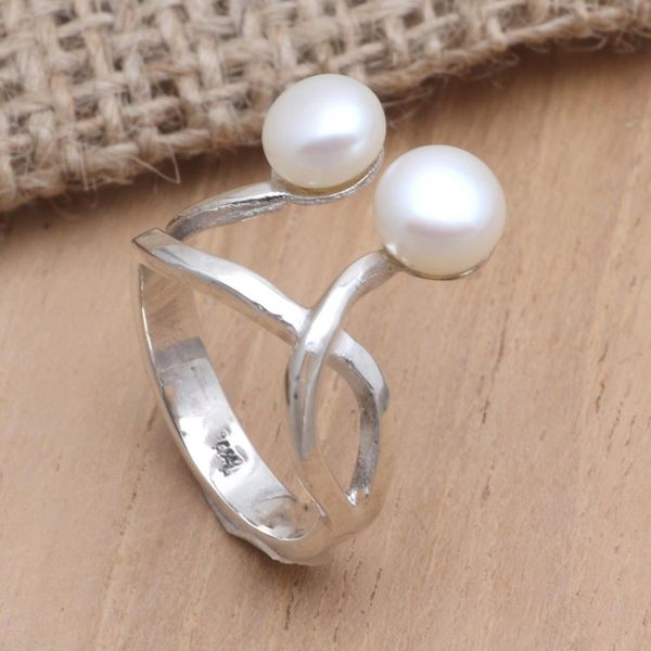 Alternate image for Cultured Pearl and Sterling Silver Cocktail Ring Eye See You