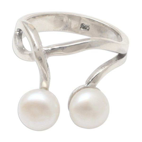 Alternate image for Cultured Pearl and Sterling Silver Cocktail Ring Eye See You