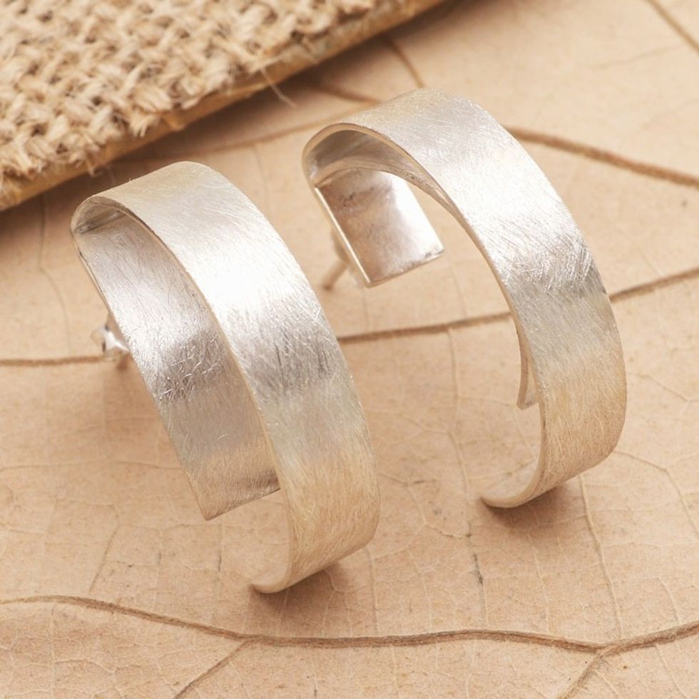 Handmade Sterling Silver Drop Earrings 'Don't Fade Away'
