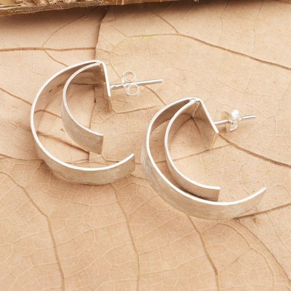 Alternate image for Handmade Sterling Silver Drop Earrings Dont Fade Away
