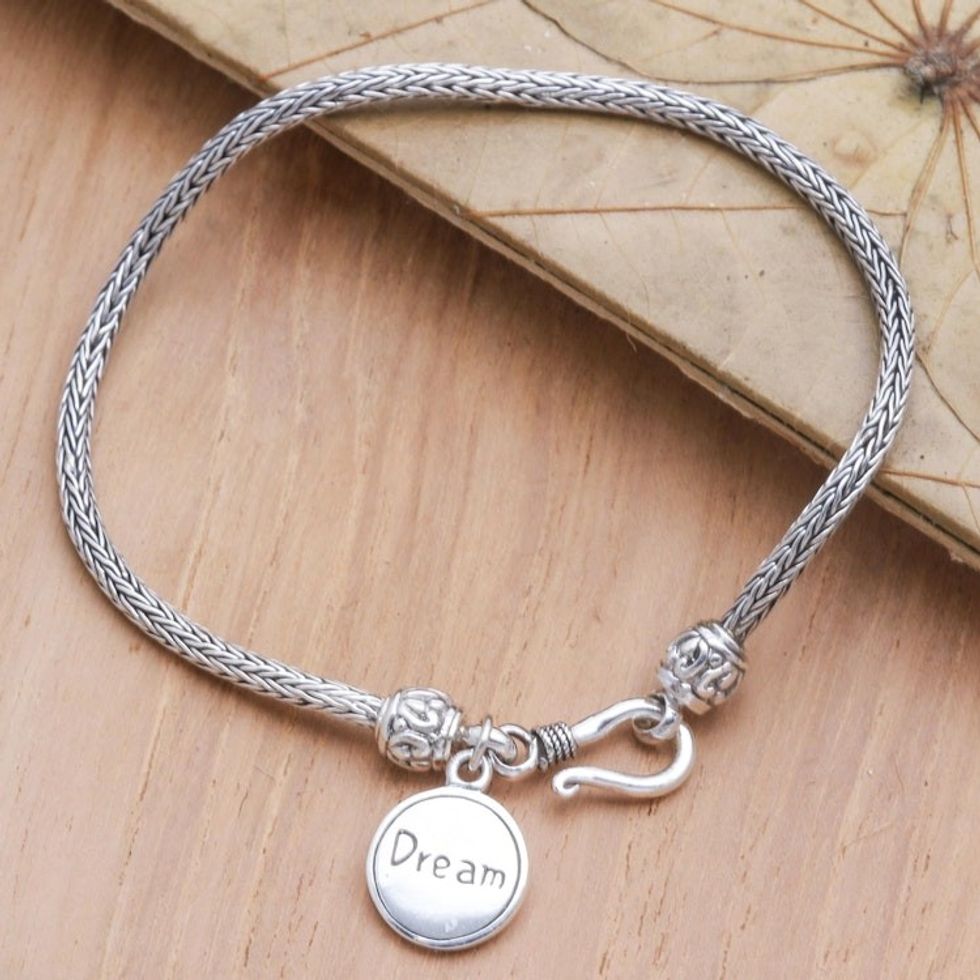 Hand Crafted Sterling Silver Charm Bracelet 'Chain Of Dreams'