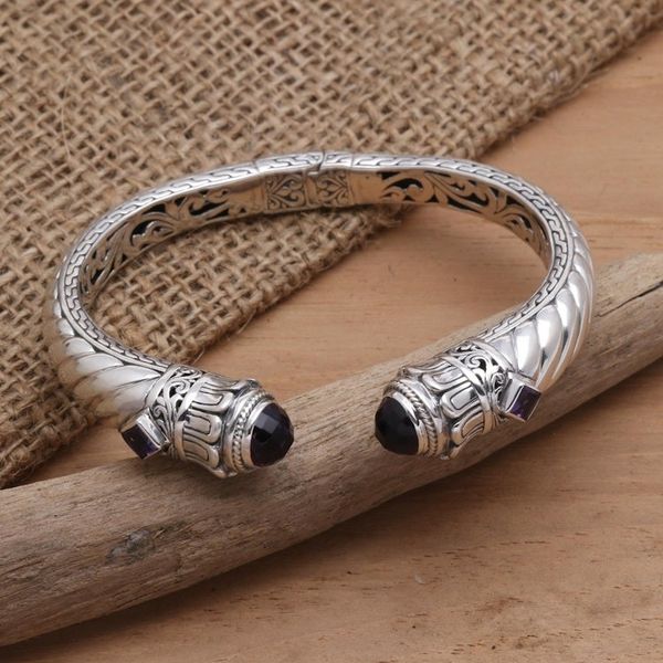 Alternate image for Amethyst and Sterling Silver Cuff Bracelet Aspire