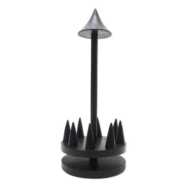 Alternate image for Artisan Crafted Jempinis Wood Jewelry Holder Black Umbrella