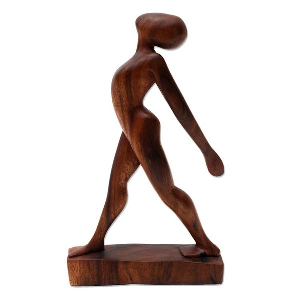 Alternate image for Yoga Pose Hand Carved Suar Wood Sculpture Yoga Style