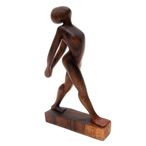 Alternate image for Yoga Pose Hand Carved Suar Wood Sculpture Yoga Style