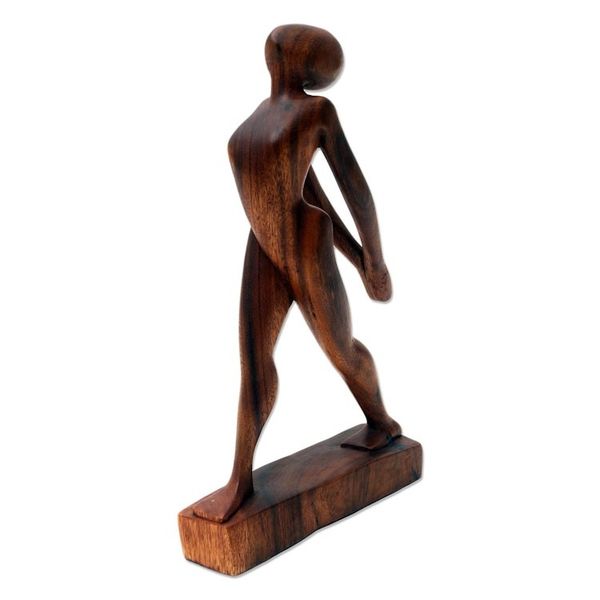 Alternate image for Yoga Pose Hand Carved Suar Wood Sculpture Yoga Style