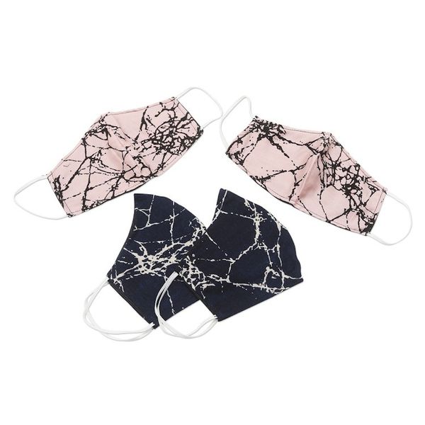 Alternate image for Handmade Cotton Face Masks Family Pack Set of 4 Crackled