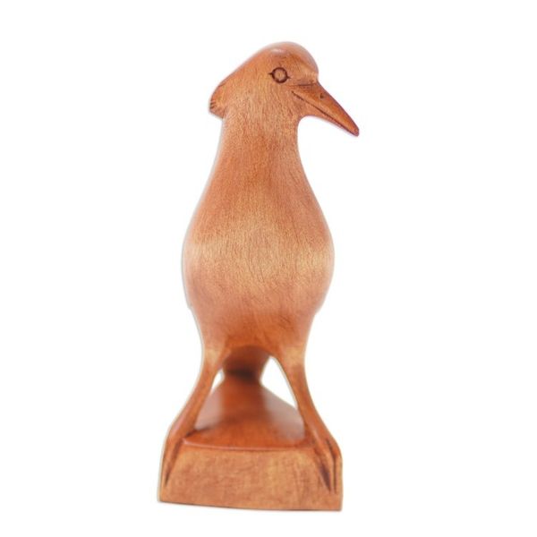 Alternate image for Hand Made Suar Wood Bird Sculpture Baby Dove