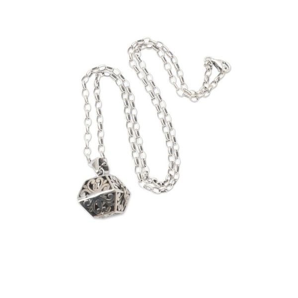 Alternate image for Hand Crafted Sterling Silver Locket Necklace Lucky Locket