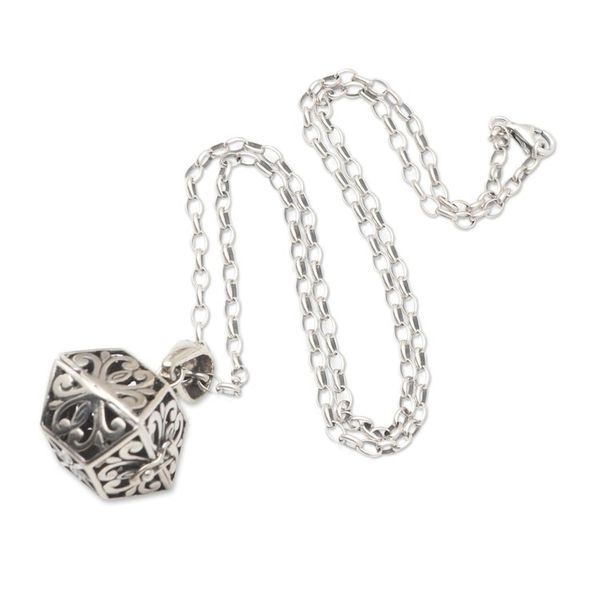 Alternate image for Hand Crafted Sterling Silver Locket Necklace Lucky Locket