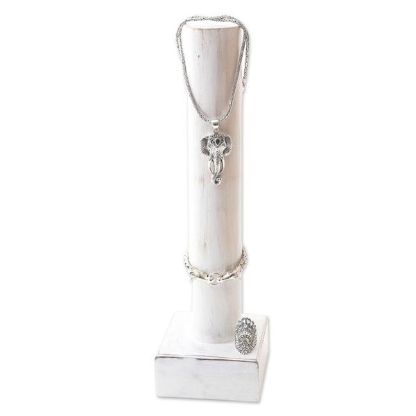 Alternate image for Wood Jewelry Holder with Distressed Finish Power Pole