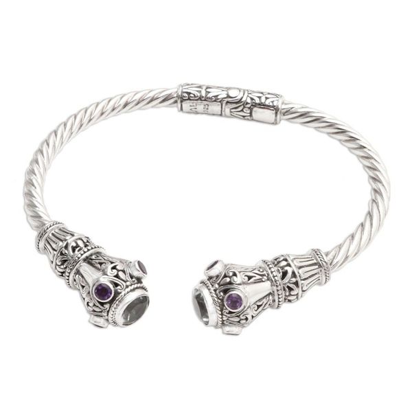 Alternate image for Amethyst-Accented Prasiolite Cuff Bracelet Cherish