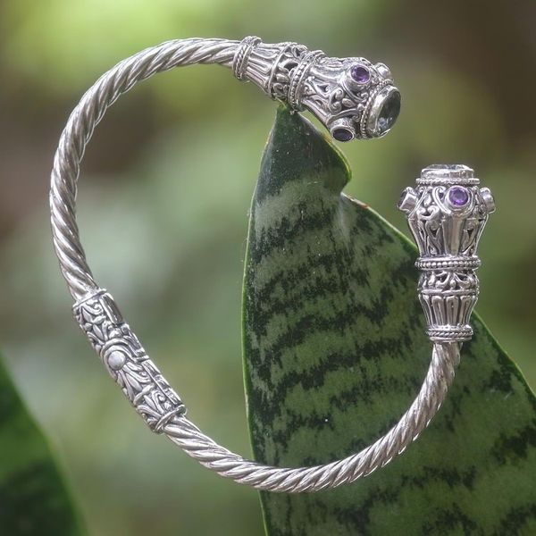 Alternate image for Amethyst-Accented Prasiolite Cuff Bracelet Cherish