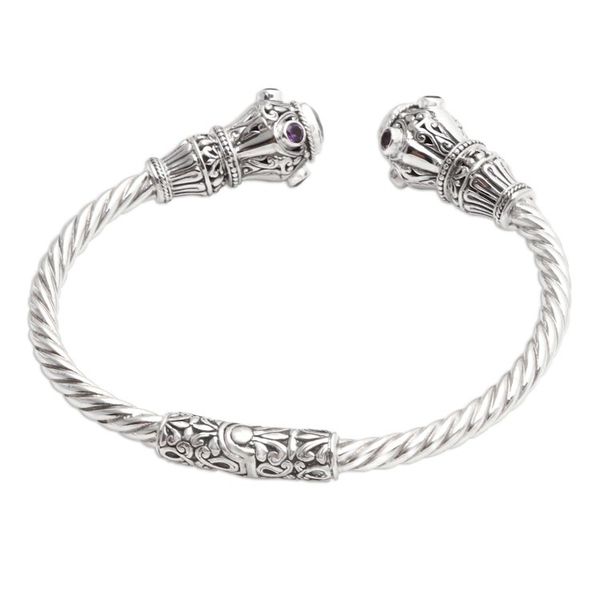 Alternate image for Amethyst-Accented Prasiolite Cuff Bracelet Cherish
