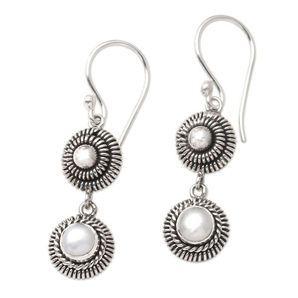 Alternate image for Cultured Freshwater Pearl and Sterling Silver Earrings Remain in Light