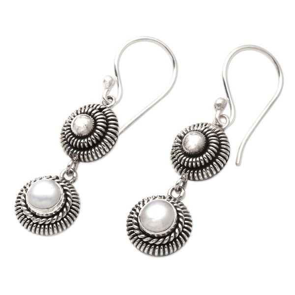 Alternate image for Cultured Freshwater Pearl and Sterling Silver Earrings Remain in Light