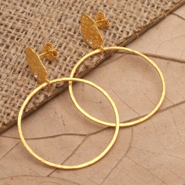 Alternate image for Gold-Plated Cubic Zirconia Dangle Earrings Euphoria in Gold