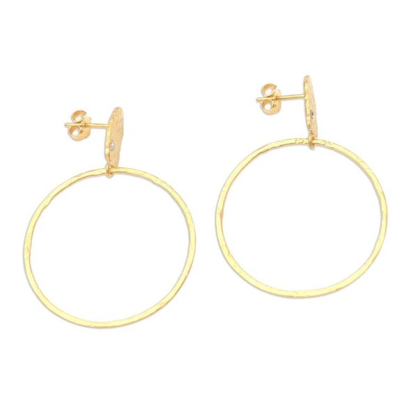 Alternate image for Gold-Plated Cubic Zirconia Dangle Earrings Euphoria in Gold