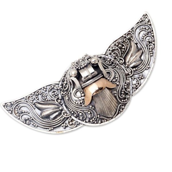 Alternate image for Hand Made Gold-Accented Brooch from Bali Balinese Myth