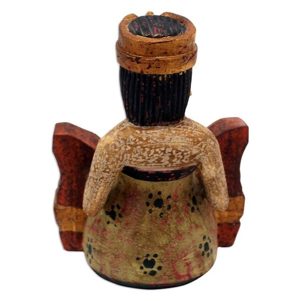 Alternate image for Hand-Painted Albesia Wood Statuette Melodic Gangsa