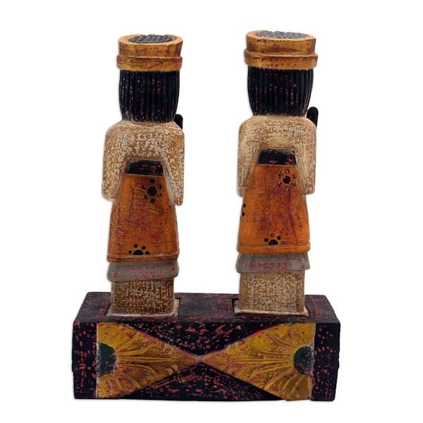 Alternate image for Handmade Albesia Wood Statuette from Bali Soft Tone