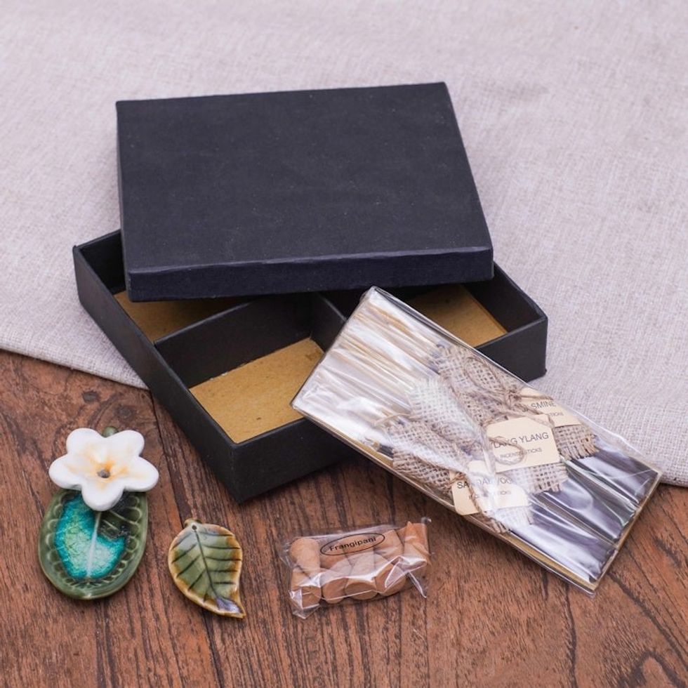 Hand Made Ceramic Incense Set from Bali 'Balinese Jepun'