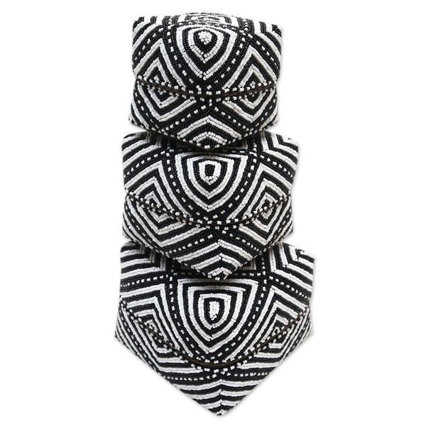 Alternate image for Embellished Decorative Bamboo Boxes Set of 3 Diamond Trance
