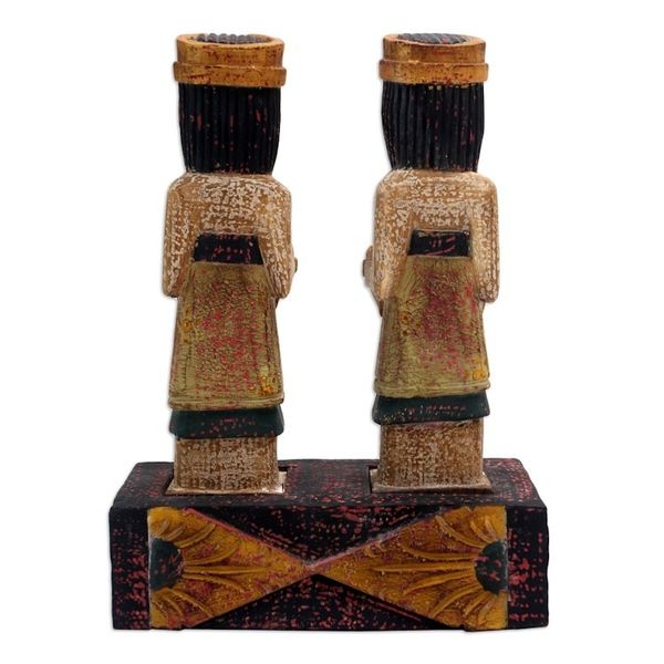 Alternate image for Hand Made Albesia Wood Statuette Accompanying Ceng Ceng