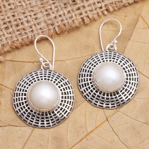 Alternate image for Sterling Silver and Cultured Pearl Dangle Earrings Loyalty Oath