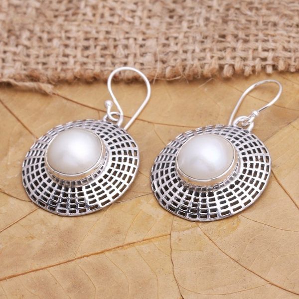 Alternate image for Sterling Silver and Cultured Pearl Dangle Earrings Loyalty Oath