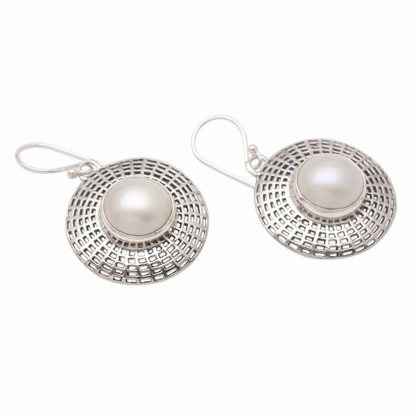 Alternate image for Sterling Silver and Cultured Pearl Dangle Earrings Loyalty Oath